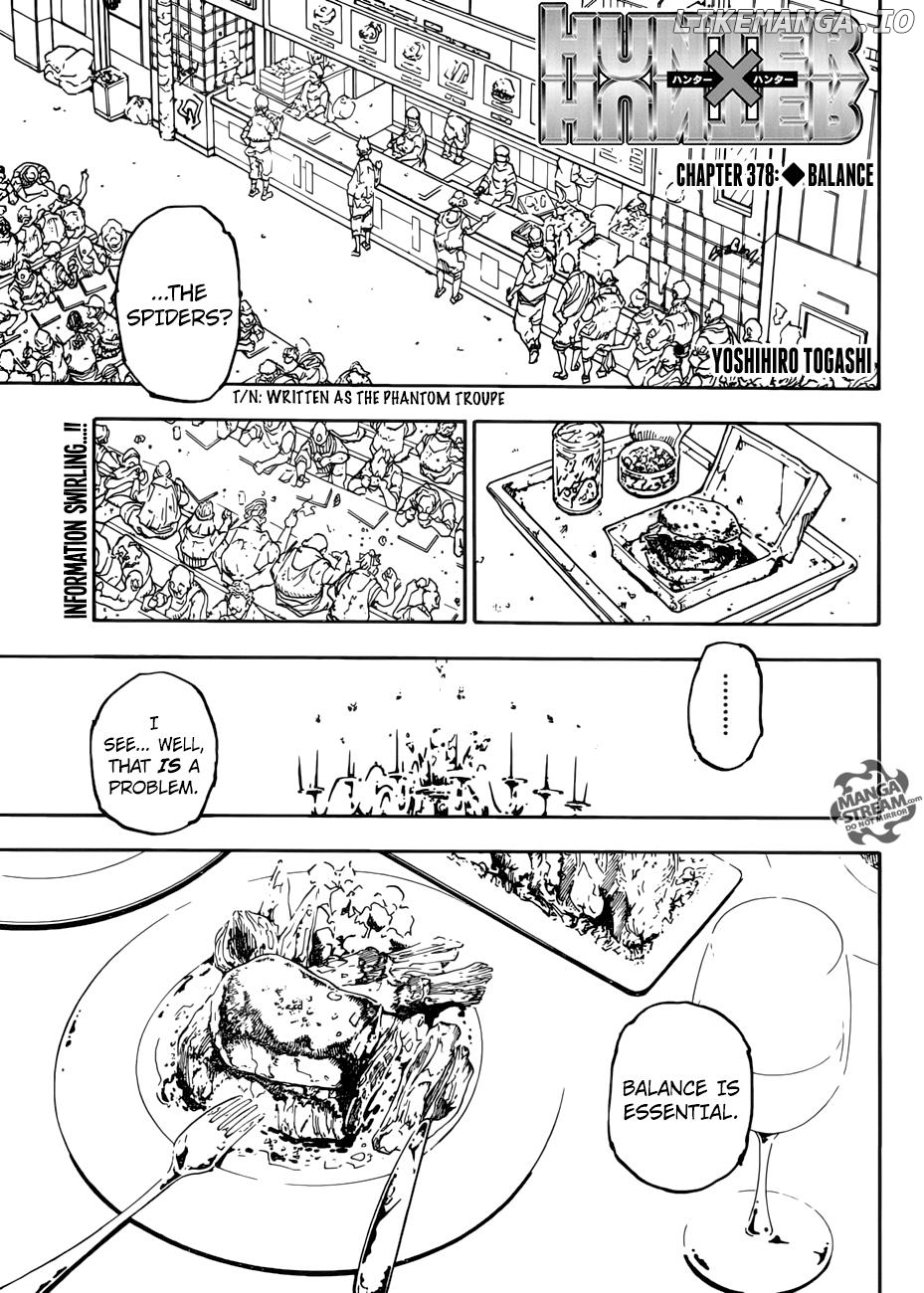 Hunter x Hunter, Chapter 378 image 01